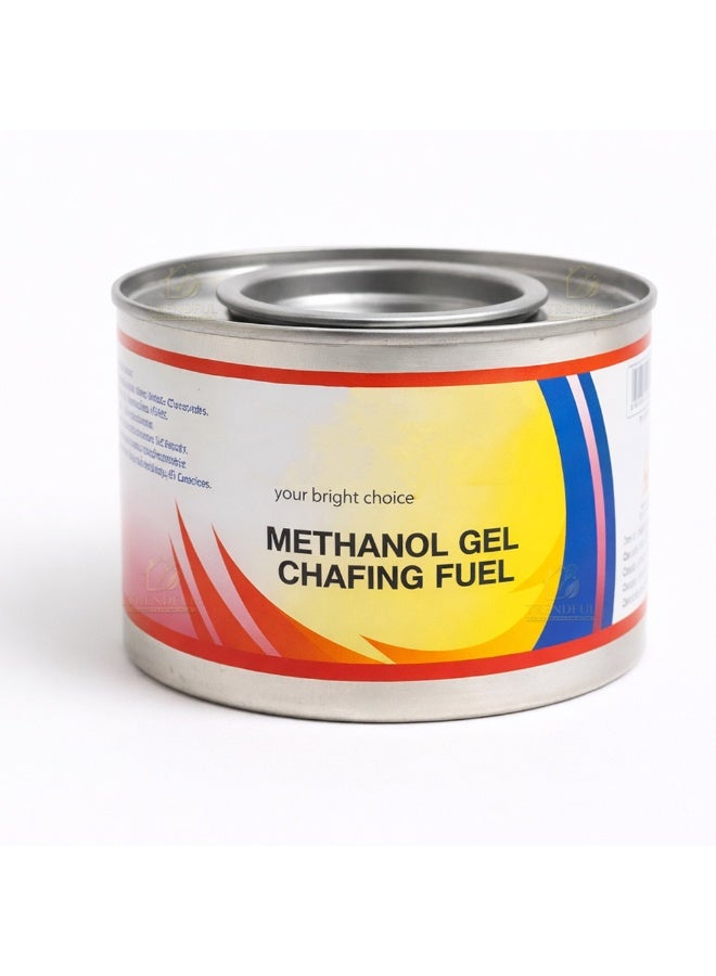 195g Methanol Gel Chafing Fuel, 3 Hour Long Burning Food Warmer, Safe & Odorless Gel Fuel for Buffets, Catering Events, Camping & Party Warmers - Image 1